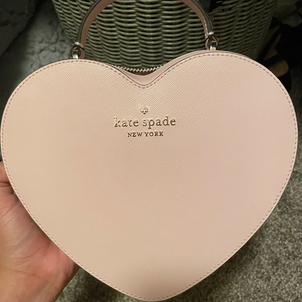Kate Spade Heart Crossbody Love Shack Chalk Pink